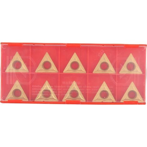 Lames triangulaires en carbure de tungstène, 10 pièces/boîte, inserts anti-impact TCMT 16T304, pour finition semi-finie