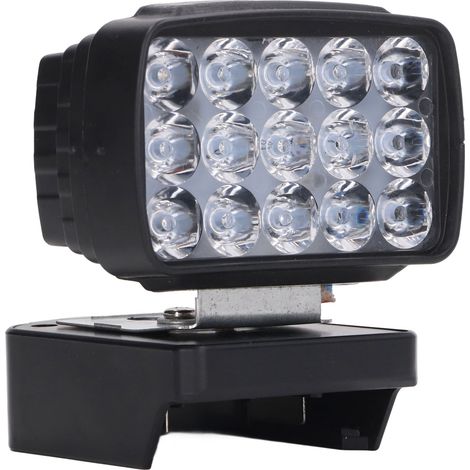 LED-Arbeitsleuchte mit 15 LEDs, 6500 K, 15–21 V, 8 W, für Werkstätten, Scheunen und Fahrzeuge – Lithiumlampe