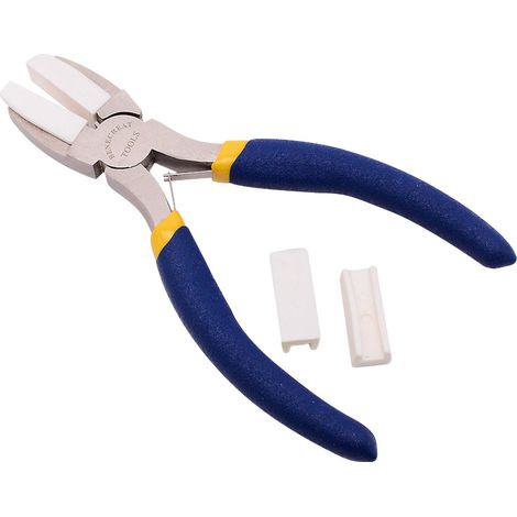 Pince à double mâchoire en nylon à bec plat 1Pc Bleu (1/5)