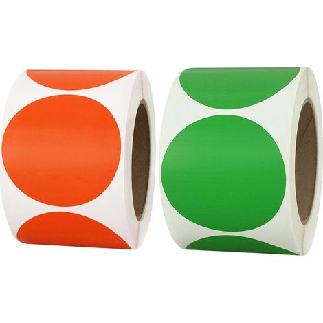 Etiquettes Rondes Autocollantes - 2 Rouleaux de 1000 Pièces de 25 mm - Code Couleur pour Organisation Bureau Maison Inventaire (1/5)