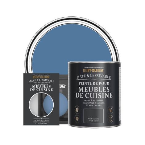 Peinture pour Meubles de Cuisine, Finition Mate - Soie Bleue (1/3)