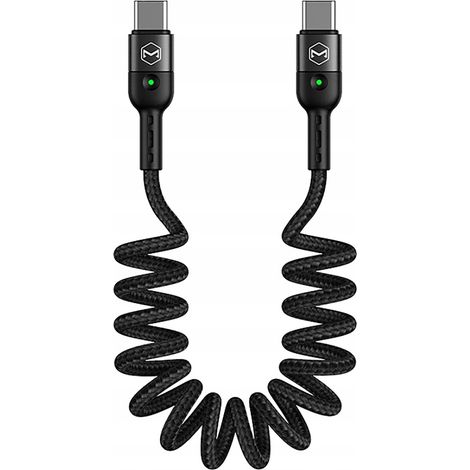 Cavo USB-C Mcdodo con molla a spirale per ricarica rapida, USB TYPE C con LED, 2 m (1/5)