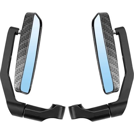 Rétroviseurs de Moto, Rétroviseurs de Scooter de Moto Noirs 2 Pièces Latéraux en Aluminium Modifiés pour pour VTT, Scooter, Vélo (Imprimé serpent) (1/5)