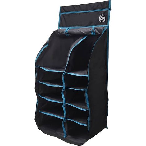 Organisateur de tente suspendu 10 poches Noir 40,5 x 25 x 80 cm (1/5)