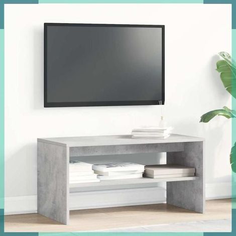 859112 Meuble TV Gris cement 80 x 40 x 40 cm Aggloméré (1/5)