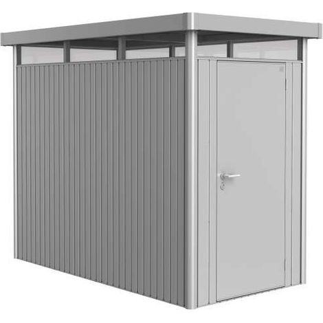 Casetta HighLine Misura HS argento metallizzato, porta standard per parete laterale corta