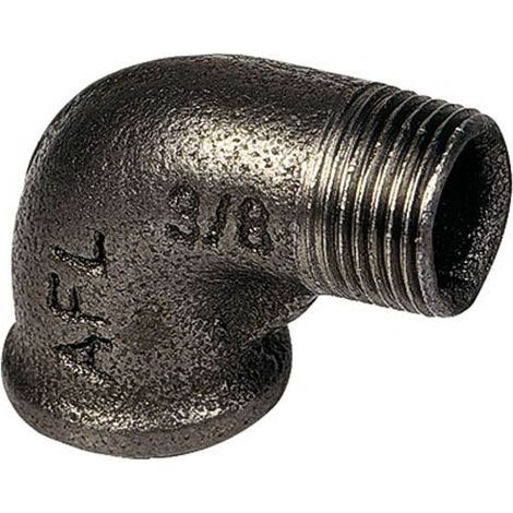 Coude 90° fonte noir Mâle Femelle 3/8