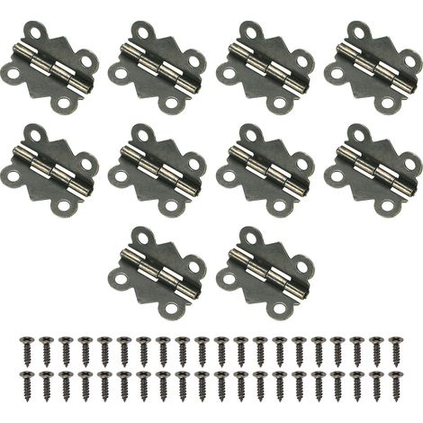10-Pack Paumelles De Porte 3/4in (20mm) 180° Ton Cuivré (1/5)