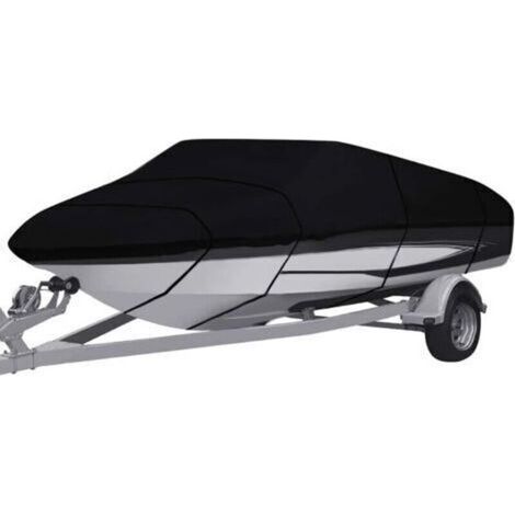 Wasserdichte Bootsabdeckung, 210D Oxford-Gewebe, robuste Angelbootabdeckung, regen- und sonnenbeständig, geeignet für Yachten, Fischerboote, Trimaran (14-16 Fuß V)