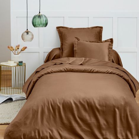 Housse de couette 140 x 200 cm "Prémium" pour lit 1 place - Prémium Taupe - Prémium Taupe - (1/4)