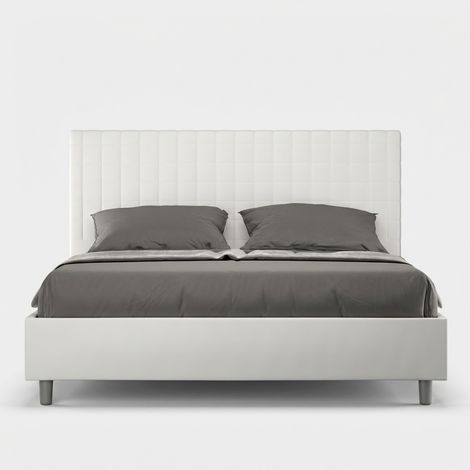 Letto matrimoniale design contenitore 160x200 moderno Sunny M1 - Bianco (1/5)