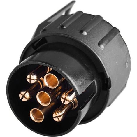 Adaptateur Prise de Remorque 7 vers 13 Broches - Imperméable pour Voiture, Tracteur, Caravane, Porte-Vélo (1/5)