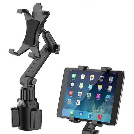 Support de tablette pour voiture avec porte-gobelet, support réglable pour tablette et smartphone (1/5)