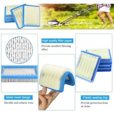 5 PCS Filtres à Air Tondeuse Gazon en Plastique Filtres de Tondeuses 11.2 13.4cm Filtres à Air de Rechange pour Briggs & Stratton (1/3)