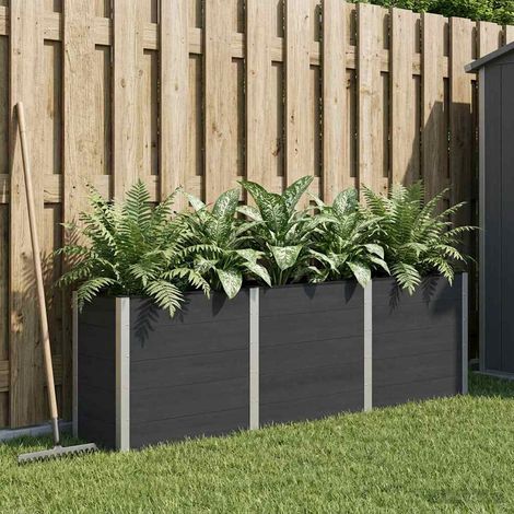 Teenpull – Hochbeet Schwarz 300 x 50 x 91 cm (1/5)