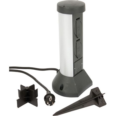 Prise de jardin REV 0068200028, double, IP44 (1/2)