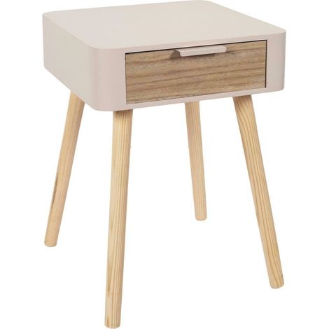 Table de chevet rose Padano (1/4)