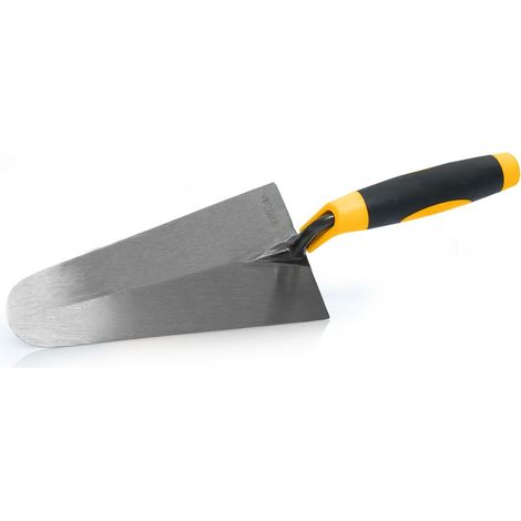 Truelle de maçon Portugaise forgée ronde 220mm Acier trempé Manche Bi-matière VITO (1/3)