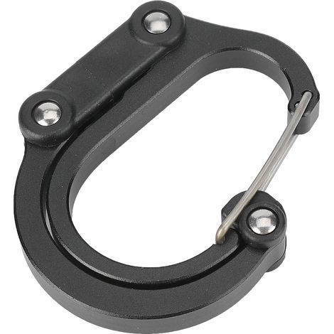 Mousqueton de sécurité en aluminium aviation 7075 pour équipement d'escalade, camping et activités outdoor - Bleu (1/5)