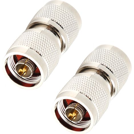 2 connecteurs droits mâle-mâle N Type en laiton 50 ohms (1/5)