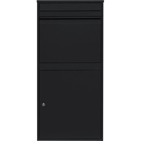 Monster Shop – Boîte aux lettres murale sécurisée XL en acier galvanisé – Anti-vol – Pour colis jusqu'à 44 x 33 x 30 cm – 2 clés et code-barres