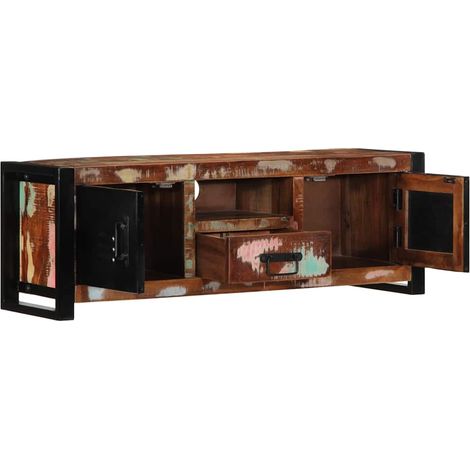 Meuble TV,Banc TV,Armoire TV 100x30x35 cm bois de récupération massif CFW731679 (1/5)