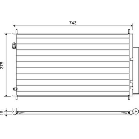 Condenseur, climatisation VALEO 822606 HONDA 80110-TV0-E01 80110-TV1-E01
