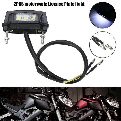 2 feux de plaque d'immatriculation LED 12V pour remorque, éclairage universel (1/5)