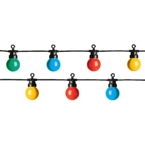 LED Party-Lichterkette Twinkle Twinkle Effekt sw/bunt L.950cm