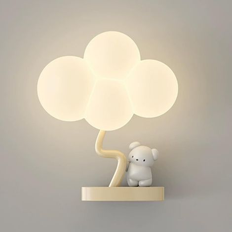 Cartoon Design Mur Light, LAMPES MURS LED modernes - 18W - 3 Modes de couleur, lampe murale pour enfants, Malle Malle Metal avec ombre acrylique, Lautres murales d'éclairage décoratives de chevet (1/5)