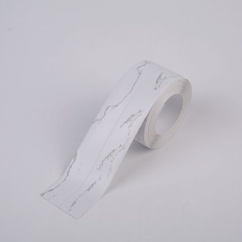 Nastro sigillante autoadesivo, impermeabile, in PVC, decorativo per lavandino, doccia, bagno, vasca da bagno, protezione per marmo bianco, 3,7 cm5 m (1/3)
