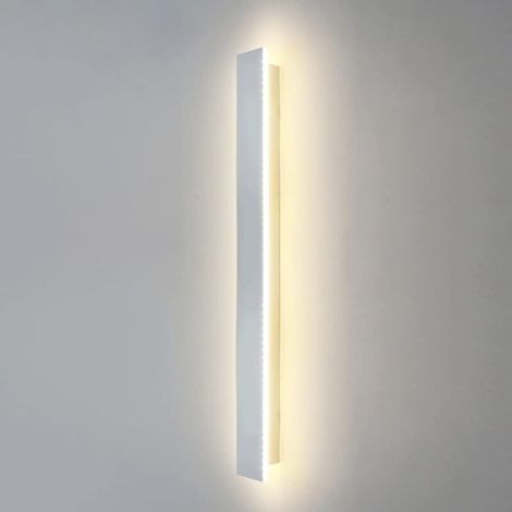 Applique Murale Longue Intérieure LED 40CM RVB - Lumière Vers le Bas 15W - Moderne pour Chambre, Salon, Escalier, Couloir (Blanc)