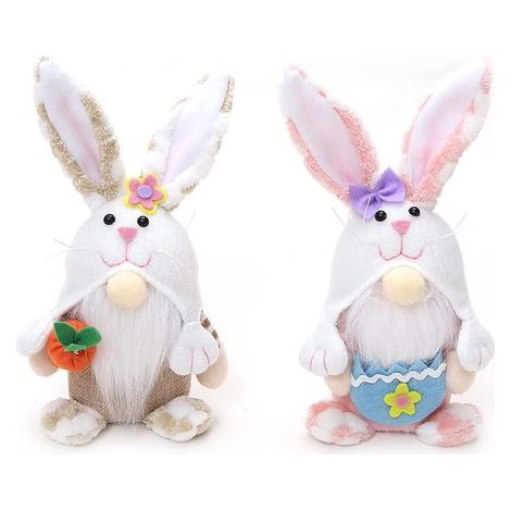 Bambola gnomo coniglietto pasquale, 2 pezzi – Peluche, decorazione scenica (1/5)