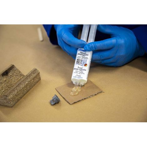 WEICON Epoxy Colla Rapida, siringa doppia da 24 ml, colla epossidica bicomponente per metallo, legno, pietra, plastica, vetro, ceramica, VTR, ecc. trasparente/cristallino (1/5)