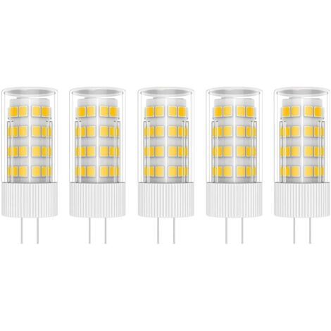 5 ampoules LED G4 5W, équivalent à une ampoule halogène de 50W, 51 LED SMD 2835, blanc chaud 3000K, 500 lm, AC/DC 12V [Classe énergétique A+] (1/5)