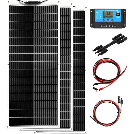 Kit de panneaux solaires, haute efficacité, design flexible, kit solaire de 300W (1/2)