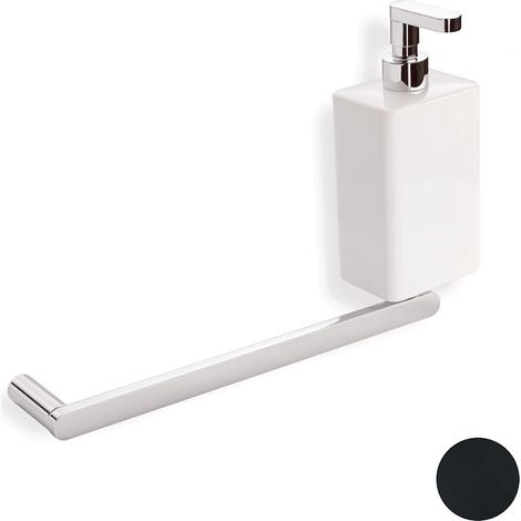 STILHAUS Living asta porta salviete con dispenser ceramica dx nero codice prod: 000LV69D05