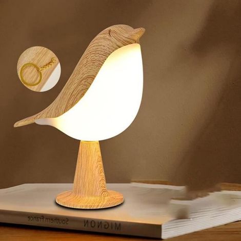Lampe de Chevet Tactile, Lampe de Table Rechargeable, Veilleuse Tactile à 3 Couleurs à Intensité Variable (1/4)