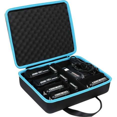 Khanka Étui Rigide pour 12V 18V 40V Batterie et Chargeur Tient 12V  Compatible avec 12V 18V 40V Tient 12V 18V 40V 2.0/2.5/3.0/4.0/5.0/6.0-Ah Batterie, ChargeurÉtui uniquement (1/5)