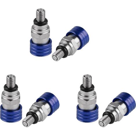 3X Valves de purge d'air de fourche M5X0,8cm pour motocross, Honda Kawasaki Yamaha Suzuki YZ85 YZ125 YZ250 YZ450F 250RX Bleu (1/3)