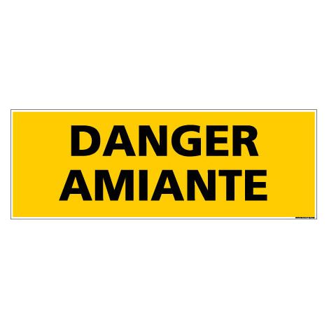 Panneau de Signalisation DANGER AMIANTE (C1002) - Plastique PVC 1,5 mm - 210 x 75 mm