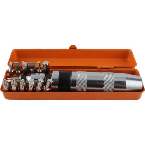 Lot de 14 embouts de tournevis et tournevis manuel combiné pour réparation (1/5)