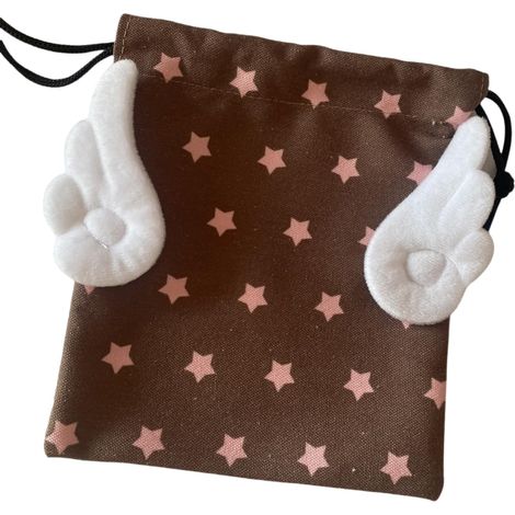 Bolsa de almacenamiento infantil de tela afelpada con alas estrelladas - Para dormitorio, aula - Gran capacidad