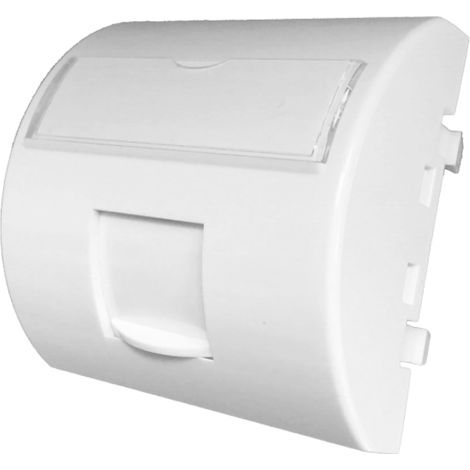 Adapter 45x45 1xRJ45 mit Staubschutzkappe (konvex abgerundet) alantec