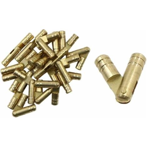 Barrel charnières Cylindriques dissimulées laiton - 20 pièces 3 x 0,5 cm pour boîte à bijoux de remplacement meubles cadeau bois miniature, Invisible Hinge Remplacement DIY Main Artisanat Accessoire (1/5)