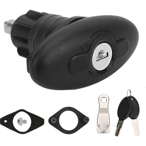Jiawu Serrure de porte de cabine de camping-car, serrure à compression de porte de cabine ovale en alliage de zinc et nylon 30mm pour camping-cars pour caravanes pour yachts (1/4)