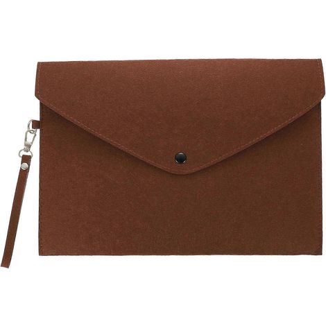 Filz-Aktentasche A4, Aktenordner, Business-Aktentasche, Büro-Filz-Aktenordner mit Lanyard-35X24.5CM-Coffee (1/3)