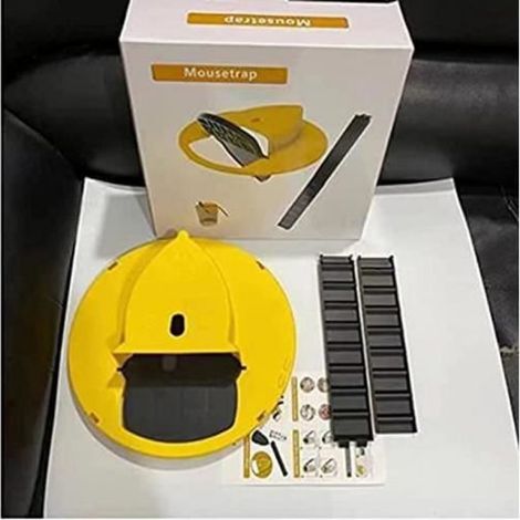 Piege a souris - Pliez le piège à souris avec le couvercle coulissant du seau, pour une utilisation en intérieur et en extérieur (1/4)