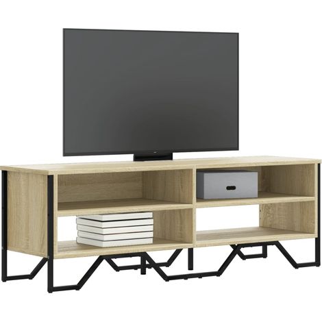 Meuble TV chêne sonoma 122x34x41 bois d'ingénierie (1/5)