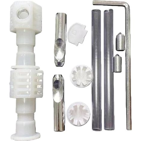 Kit de réparation de vis de toilettes avec fixations en plastique et acier inoxydable (1/4)